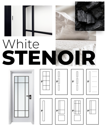 Usa interior Alba HDF cu toc reglabil din MDF/PAL - Colectia STENOIR Alb 7.9 [3]