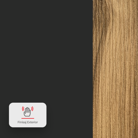 Usa intrare apartament AMURA365 - Finisaj in 2 culori cu riflaj negru si insertie de Cires [3]