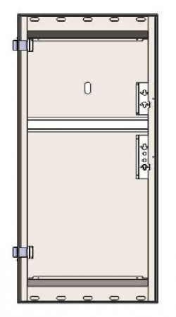 Usa metalica intrare apartament Sentra365 - izolatie fonica / termica - Culoare Ciment Gri Inchis / Alb /Nuc [9]