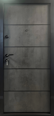 Pachet 12 x Usa metalica intrare apartament Sentra365 - izolatie fonica / termica - Culoare Ciment Gri Inchis / Alb /Nuc [1]