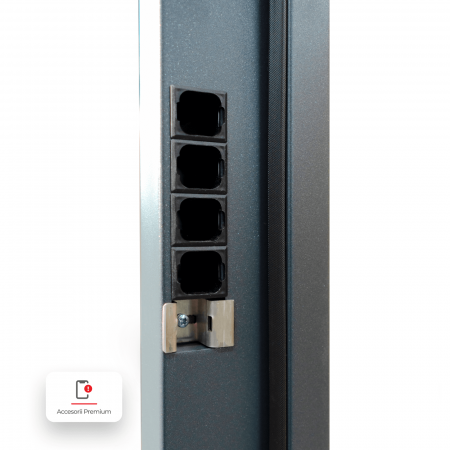 Pachet 12 x Usa metalica de intrare in apartament bicolora antiefractie RC3 - Culoare Ciment Inchis / Alb [6]