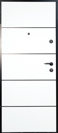 Pachet 12 x Usa metalica intrare apartament Sentra365 - izolatie fonica / termica - Culoare Ciment Gri Inchis / Alb /Nuc [3]