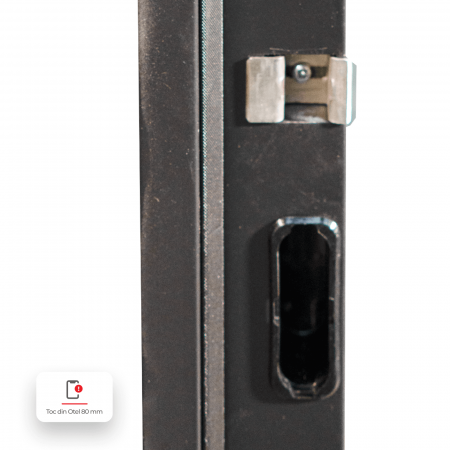 Pachet 12 x Usa metalica intrare apartament Sentra365 - izolatie fonica / termica - Culoare Ciment Gri Inchis / Alb /Nuc [8]