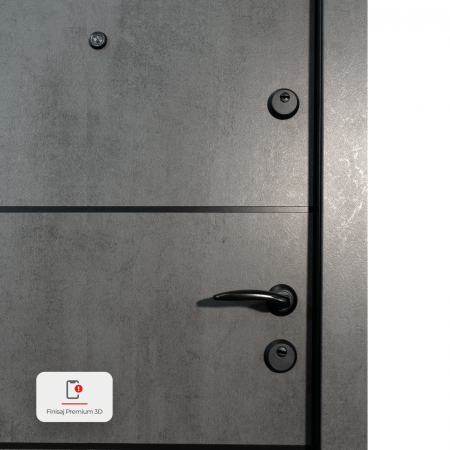 Pachet 12 x Usa metalica intrare apartament Sentra365 - izolatie fonica / termica - Culoare Ciment Gri Inchis / Alb /Nuc [5]