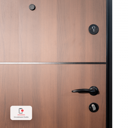 Usa metalica intrare apartament Sentra365 - izolatie fonica / termica - Culoare Ciment Gri Inchis / Alb /Nuc [3]