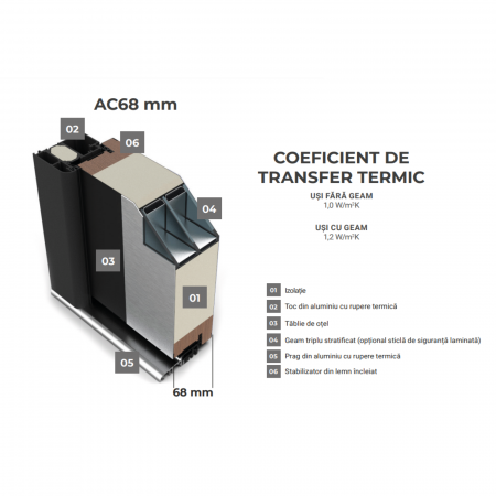 Usa Metalica de intrare in casa Turenwerke AC68-04, ALB 1020 X 2020 [7]