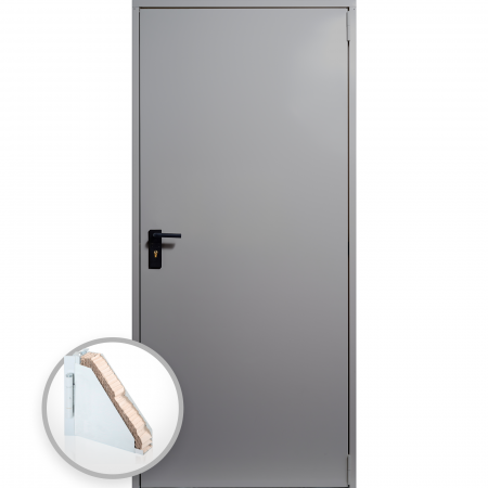 Usi Metalice Tehnice - Usa metalica blat 40 mm din otel multifunctionala pentru boxa / magazie - RAL 7035 Gri Deschis - Deschidere Reversibila