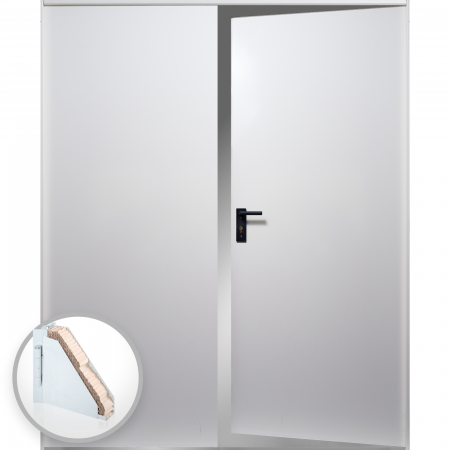 Usi Metalice Tehnice - Usa metalica dubla blat 40 mm din otel multifunctionala pentru boxa RAL 9003