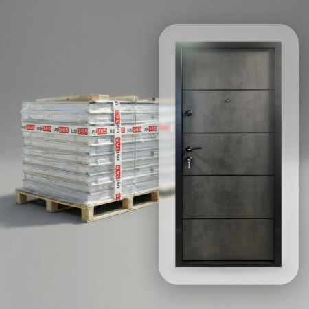 Pachete PROMO - Pachet 12 x Usa metalica intrare apartament Sentra365 - izolatie fonica / termica - Culoare Ciment Gri Inchis / Alb /Nuc