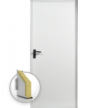 Usi Metalice Tehnice - Usa metalica blat 60 mm intrare secundara - Alb RAL 9003 - Usa multifunctionala