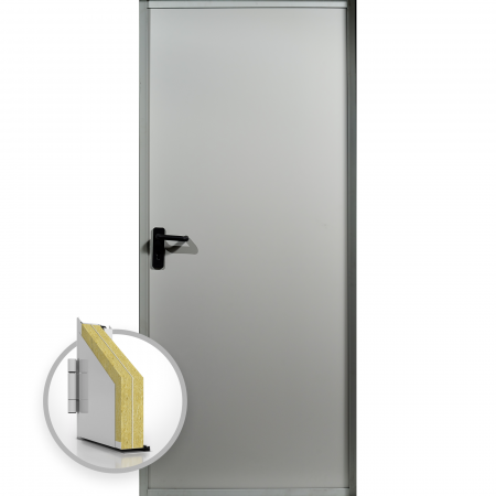 Usi Metalice Tehnice - Usa metalica blat 60 mm intrare secundara - Gri RAL 7035 - Usa multifunctionala