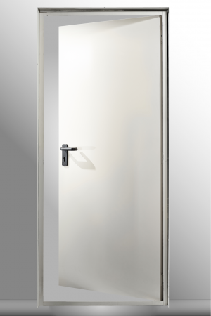 Usa metalica intrare secundara cu geam RAL 9001 - Crem - Usa multifunctionala [1]