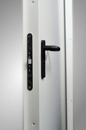 Usa metalica intrare secundara cu geam RAL 9001 - Crem - Usa multifunctionala [5]