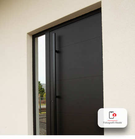 Usa pivotanta de intrare in casa din otel – Model PIVOT, gri antracit RAL 7016 [2]