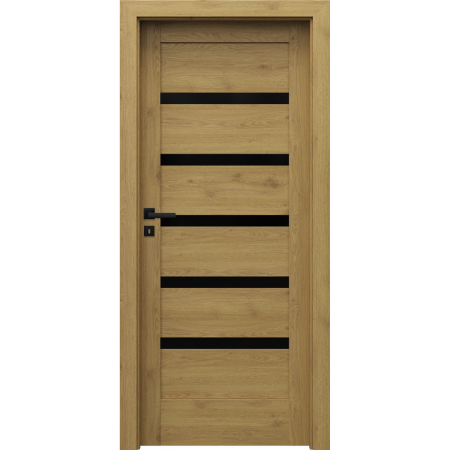 Usi PORTA Doors - Usa PORTA VERTE HOME H5 (sticla neagra) PORTAPERFECT 3D + TOC PORTA SYSTEM