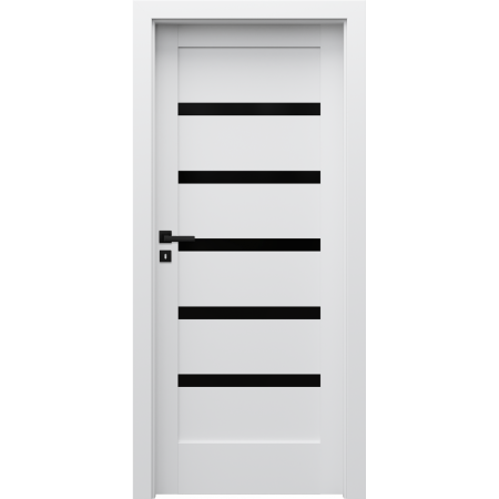 Usi Albe - Usa PORTA VERTE HOME H5 (sticla neagra) SOFT CPL + TOC PORTA SYSTEM