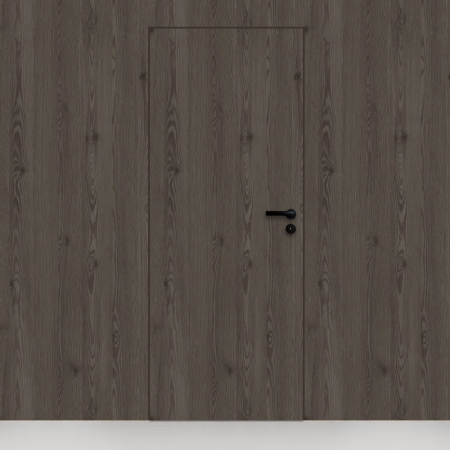 Usa tehnica din lemn cu finisaj HPL balamale ascuns si toc metalic [1]