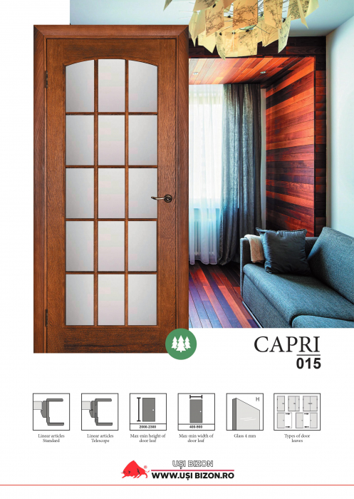 Usa Bizon interior lemn masiv furnir natural Capri 3 DFG [2]