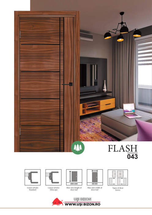 Usa Bizon interior lemn masiv furnir natural Flash 10 DM [4]