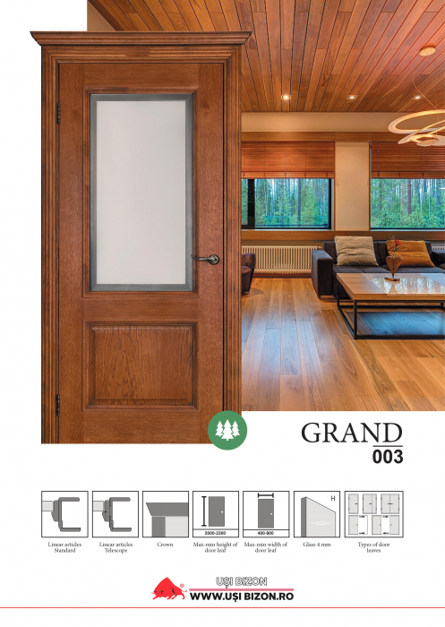 Usa Bizon interior lemn masiv furnir natural Grand DM [2]