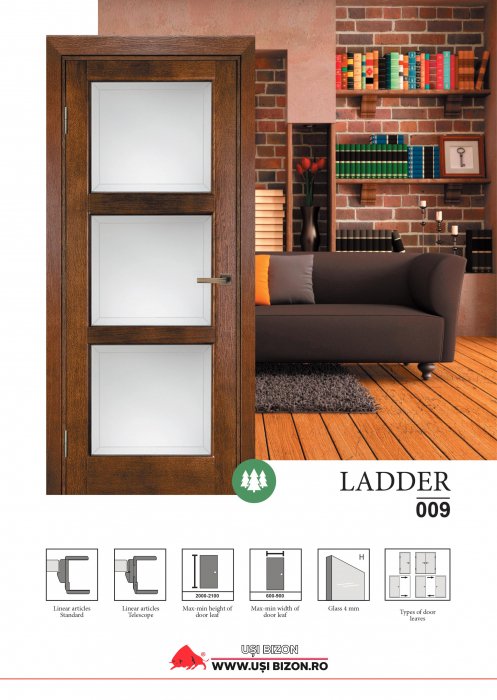 Usa Bizon interior lemn masiv furnir natural Ladder DPG [2]