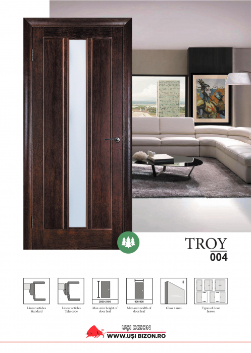 Usa Bizon interior lemn masiv furnir natural Troy DM [2]