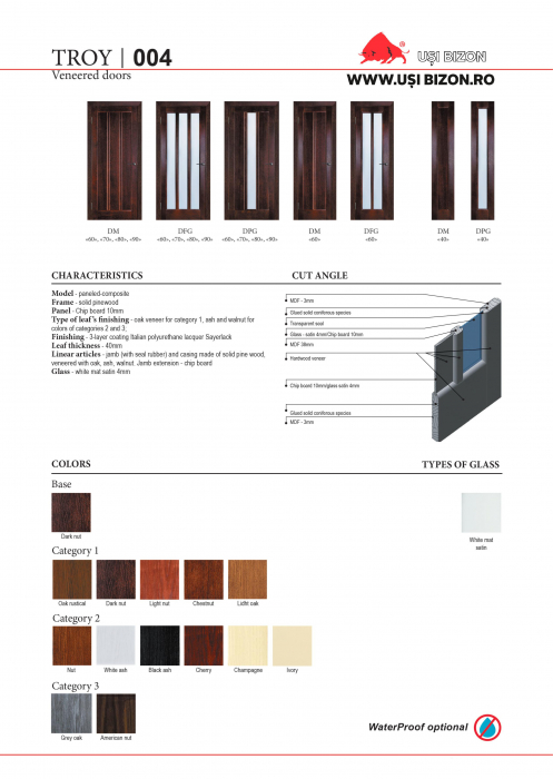 Usa Bizon interior lemn masiv furnir natural Troy DPG [3]