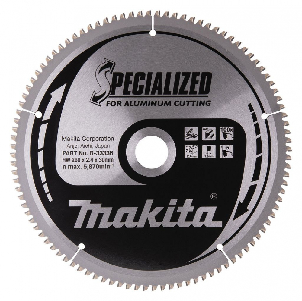 Disc circular pe aluminiu Makita B-33336 260x30 mm [1]