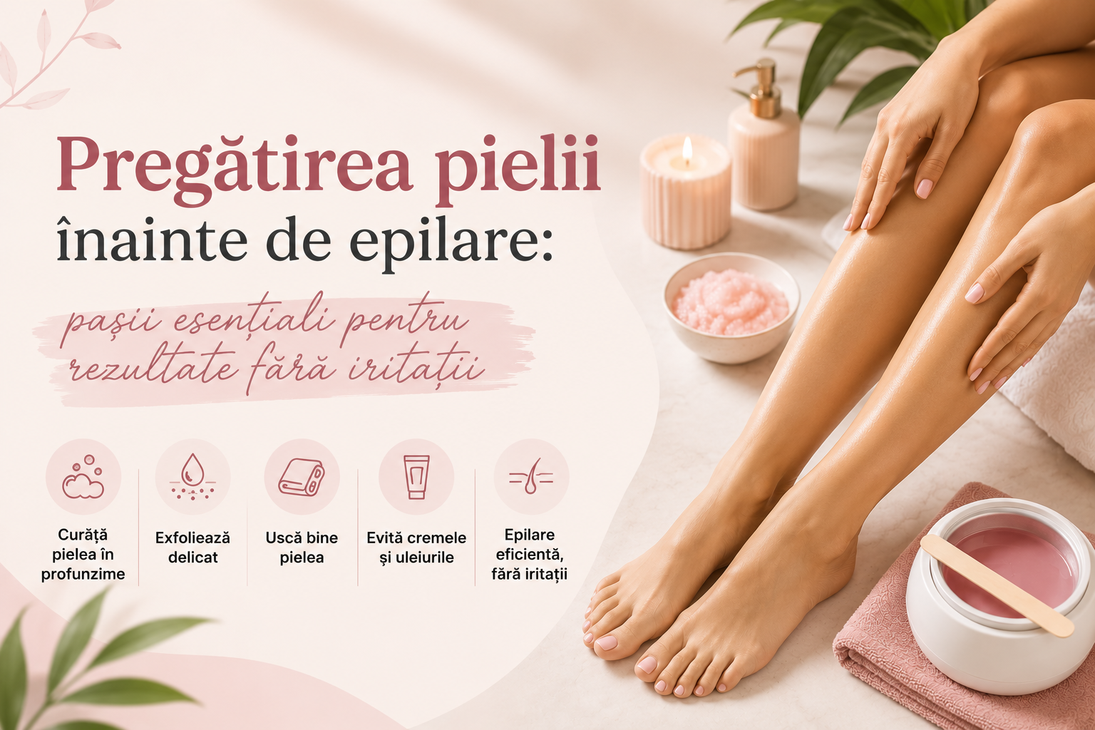 Pregătirea pielii înainte de epilare