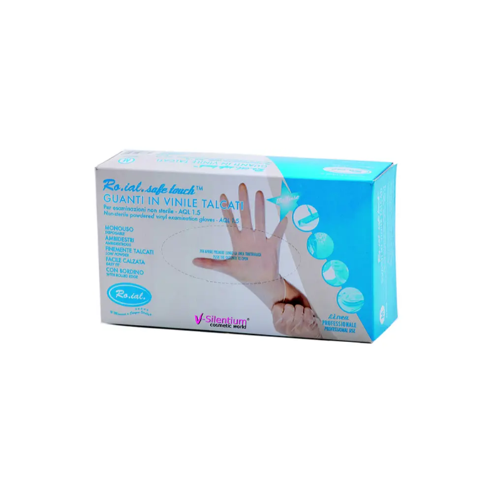 Consumabile - Manusi din vinilin pudrate Roial marimea M 100 buc