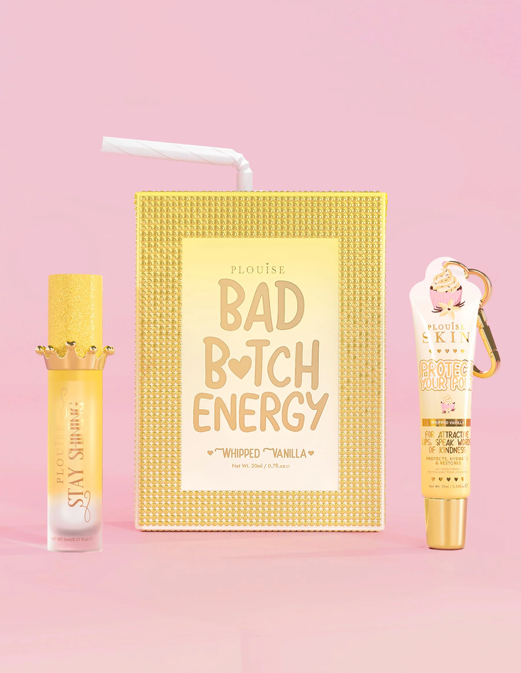 Toate produsele - P. Louise Bad Bitch Energy - colecția cu cristale - ulei și balsam de buze