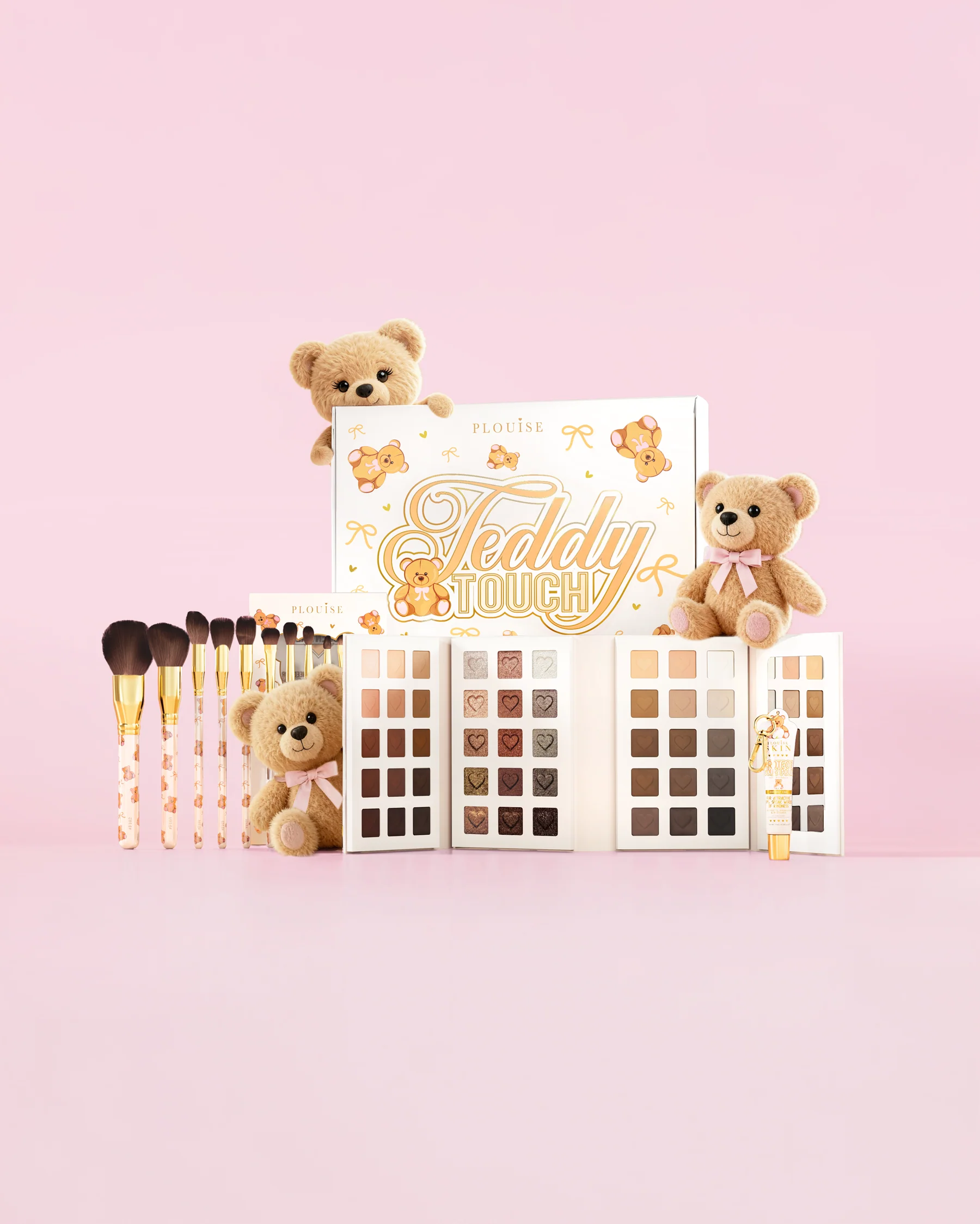 Toate produsele - Set P.Louise Teddy Touch - set pensule, paleta + balsam buze
