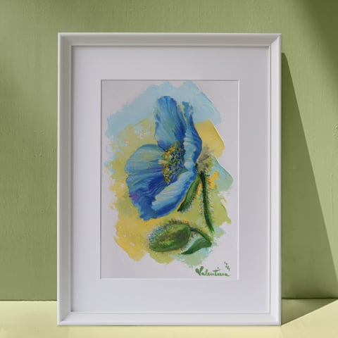 Art studies - Blue Poppy