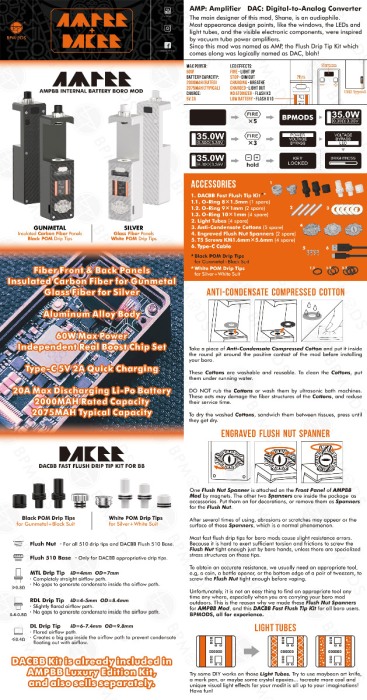 AMPBB Luxury Edition + DACBB Kit 2000mAh, BP Mods - Silver [7]