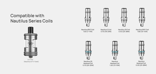 Atomizor NAUTILUS GT2 25mm, Aspire - Black [3]