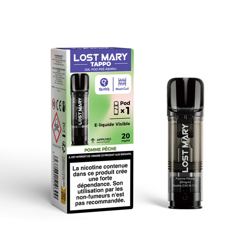 Cartus Pomme Peche Tappo  20mg 2ml, Lost Mary [1]