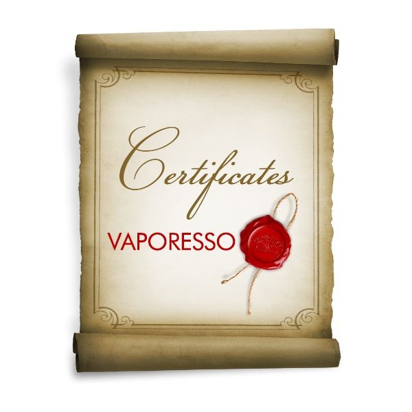 CERTIFICATE VAPORESSO [1]