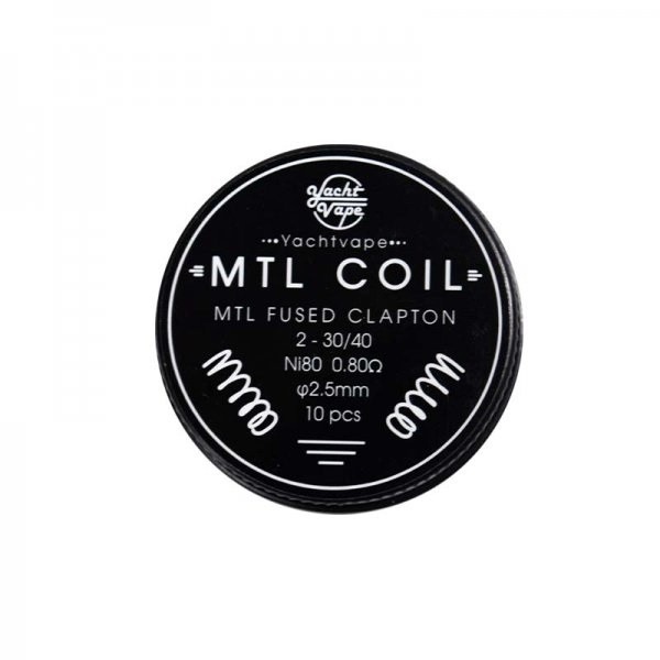 Coil Mtl Fused Clapton 2x30Ga/40Ga Ni80 0.80Ω 2.5mm (10pcs), Yachtvape [3]