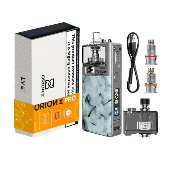 Kit Pod Orion II Pro + RBA, LVE - Silver  Smoked Marble [2]