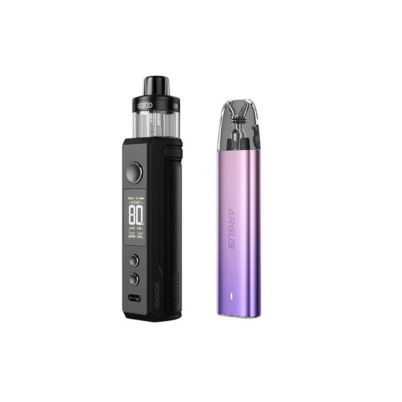 Pachet Drag X2 & Argus G2 Mini, Voopoo - Spray Black & Violet Pink [2]