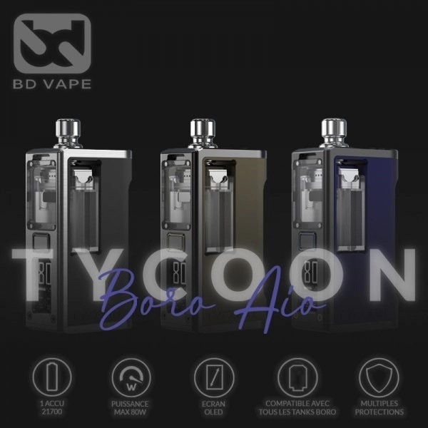 Tycoon Boro - Classic Black /SS, BD Vape x Hirano [5]
