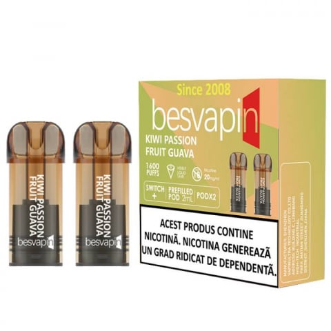 Besvapin - 2 X POD besvapin KIWI PASSION FRUIT GUAVA 20MG
