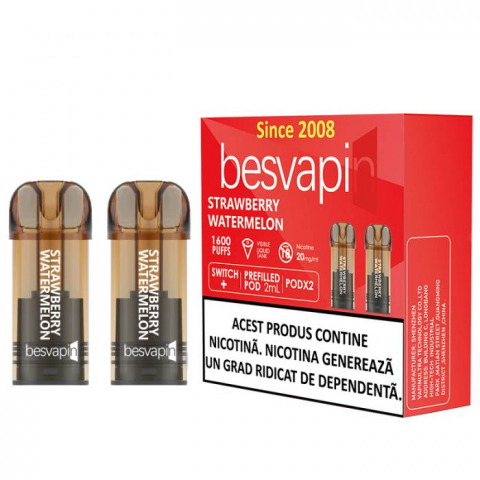 Besvapin - 2 x POD besvapin STRAWBERRY WATERMELON 20MG
