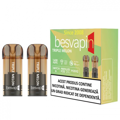 Besvapin - 2 X POD besvapin TRIPLE MELON 20MG