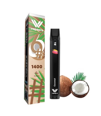 Disposable - #6 Coconut, 1400 pufuri, Vapepro