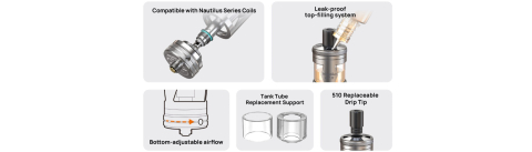 Atomizor NAUTILUS GT2 25mm, Aspire - Black [1]