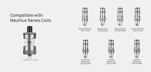 Atomizor NAUTILUS GT2 25mm, Aspire - Silver [2]