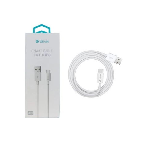 Incarcatoare si Adaptoare - Cablu incarcare Type-C, Devia- Alb