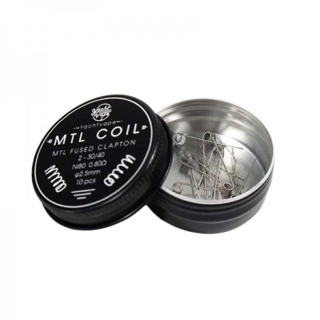 Atomizoare / Rezistente - Coil Mtl Fused Clapton 2x30Ga/40Ga Ni80 0.80Ω 2.5mm (10pcs), Yachtvape