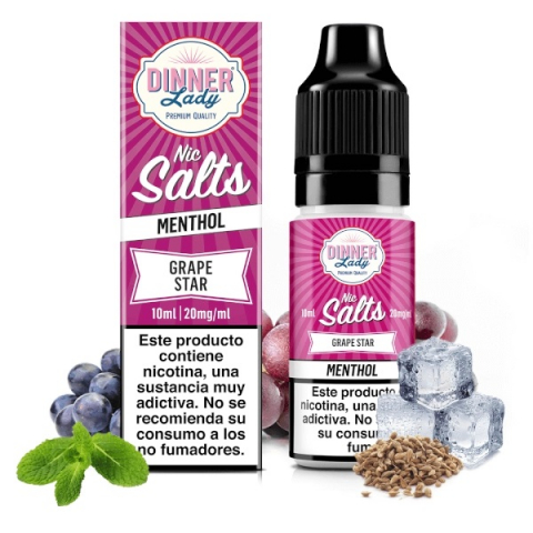 Dinner Lady - Grape Star, Dinner Lady Salts 10ml